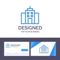Creative Business Card and Logo template Building, User, Office, Interface Vector Illustration