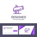 Creative Business Card and Logo template Canon, Weapon Vector Illustration