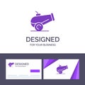 Creative Business Card and Logo template Canon, Weapon Vector Illustration