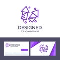 Creative Business Card and Logo template Celebrate, Christmas, Crackers, Diwali, Fireworks, New Year Vector Illustration Royalty Free Stock Photo