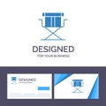 Creative Business Card and Logo template Chair, Director, Directors, Foldable Vector Illustration