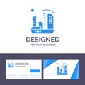 Creative Business Card and Logo template City, Colonization, Colony, Dome, Expansion Vector Illustration