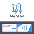 Creative Business Card and Logo template Cleaning, Electrical, Equipment, Vacuum Vector Illustration