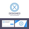 Creative Business Card and Logo template Close, Cross, Interface, No, User Vector Illustration Royalty Free Stock Photo