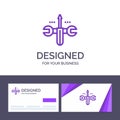 Creative Business Card and Logo template Cloud, Computing, Screwdriver, Tooling Vector Illustration