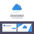 Creative Business Card and Logo template Cloud, Rain, Canada Vector Illustration Royalty Free Stock Photo