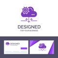 Creative Business Card and Logo template Cloud, Setting, Gear, Arrow Vector Illustration Royalty Free Stock Photo