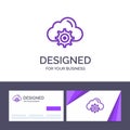 Creative Business Card and Logo template Cloud, Setting, Gear, Computing Vector Illustration Royalty Free Stock Photo