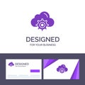 Creative Business Card and Logo template Cloud, Setting, Gear, Computing Vector Illustration Royalty Free Stock Photo