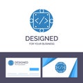 Creative Business Card and Logo template Code, Custom, Implementation, Management, Product Vector Illustration