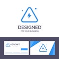 Creative Business Card and Logo template Combustible, Danger, Fire, Highly, Science Vector Illustration Royalty Free Stock Photo