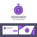 Creative Business Card and Logo template Compass, Timer, Time, Hotel Vector Illustration Royalty Free Stock Photo