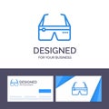 Creative Business Card and Logo template Computer, Computing, Digital, Glasses, Google Vector Illustration Royalty Free Stock Photo