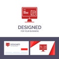 Creative Business Card and Logo template Computer, Construction, Repair, Lcd, Design Vector Illustration Royalty Free Stock Photo