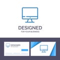 Creative Business Card and Logo template Computer, Monitor, Screen, Hardware Vector Illustration Royalty Free Stock Photo
