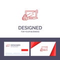 Creative Business Card and Logo template Computer, Padlock, Security, Lock, Login Vector Illustration