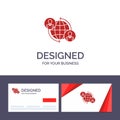 Creative Business Card and Logo template Connected, Connections, User, Internet, Global Vector Illustration Royalty Free Stock Photo