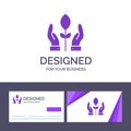 Creative Business Card and Logo template Conservation, Plant, Hand, Energy Vector Illustration Royalty Free Stock Photo