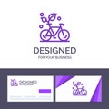Creative Business Card and Logo template Cycle, Eco, Friendly, Plant, Environment Vector Illustration