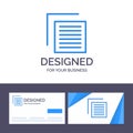 Creative Business Card and Logo template Document, File, User, Interface Vector Illustration Royalty Free Stock Photo