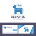 Creative Business Card and Logo template Donkey, American, Political, Symbol Vector Illustration