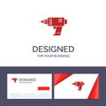 Creative Business Card and Logo template Drill, Power, Machine, Cordless, Electronics Vector Illustration Royalty Free Stock Photo