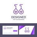Creative Business Card and Logo template Earing, Love, Heart Vector Illustration