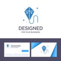 Creative Business Card and Logo template Easter, Kite, Spring, Madrigal Vector Illustration