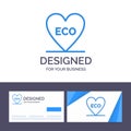 Creative Business Card and Logo template Eco, Heart, Love, Environment Vector Illustration Royalty Free Stock Photo