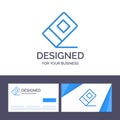 Creative Business Card and Logo template Education, Eraser, Stationary Vector Illustration