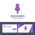 Creative Business Card and Logo template Eight, 8, Symbol, Female Vector Illustration