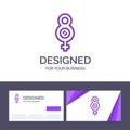 Creative Business Card and Logo template Eight, 8, Symbol, Female Vector Illustration