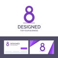 Creative Business Card and Logo template Eight, 8th, 8, Vector Illustration