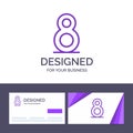 Creative Business Card and Logo template Eight, 8th, 8, Vector Illustration