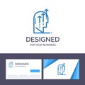 Creative Business Card and Logo template Emotional, Growth, Human, Intelligence, Mind Vector Illustration Royalty Free Stock Photo