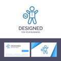 Creative Business Card and Logo template Exercise, Gym, Time, Health, Man Vector Illustration