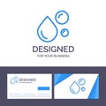 Creative Business Card and Logo template Fatty Acid, Fish Oil, Healthy Fat, Natural Oil, Omega Vector Illustration