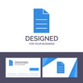 Creative Business Card and Logo template File, Data, User, Interface Vector Illustration Royalty Free Stock Photo