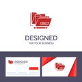 Creative Business Card and Logo template File, Folder, Date, Safe Vector Illustration Royalty Free Stock Photo