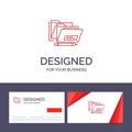 Creative Business Card and Logo template File, Folder, Date, Safe Vector Illustration Royalty Free Stock Photo