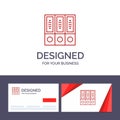 Creative Business Card and Logo template Files, Archive, Data, Database, Documents, Folders Vector Illustration Royalty Free Stock Photo