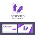 Creative Business Card and Logo template Firework, Love, Wedding, Fire Vector Illustration Royalty Free Stock Photo