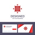 Creative Business Card and Logo template Focus, Board, Dart, Arrow, Target Vector Illustration Royalty Free Stock Photo