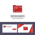 Creative Business Card and Logo template Folder, Archive, Computer, Document, Empty, File, Storage Vector Illustration Royalty Free Stock Photo