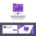 Creative Business Card and Logo template Folder, Data, Server, Storage Vector Illustration Royalty Free Stock Photo