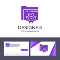 Creative Business Card and Logo template Folder, Setting, Gear, Computing Vector Illustration Royalty Free Stock Photo