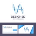Creative Business Card and Logo template Frequency, Hertz, Pitch, Pressure, Sound Vector Illustration