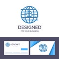 Creative Business Card and Logo template Future Money, Bitcoin, Block chain, Crypto currency, Decentralized Vector Illustration Royalty Free Stock Photo