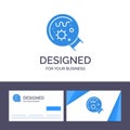 Creative Business Card and Logo template Germs, Laboratory, Magnifier, Science Vector Illustration Royalty Free Stock Photo