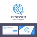 Creative Business Card and Logo template Germs, Laboratory, Magnifier, Science Vector Illustration Royalty Free Stock Photo